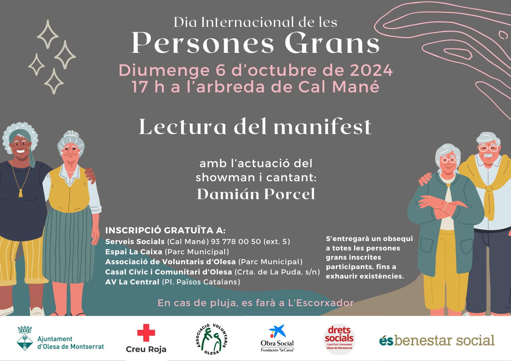 Cartell de l'acte en commemoració al Dia de les Persones Grans 2024