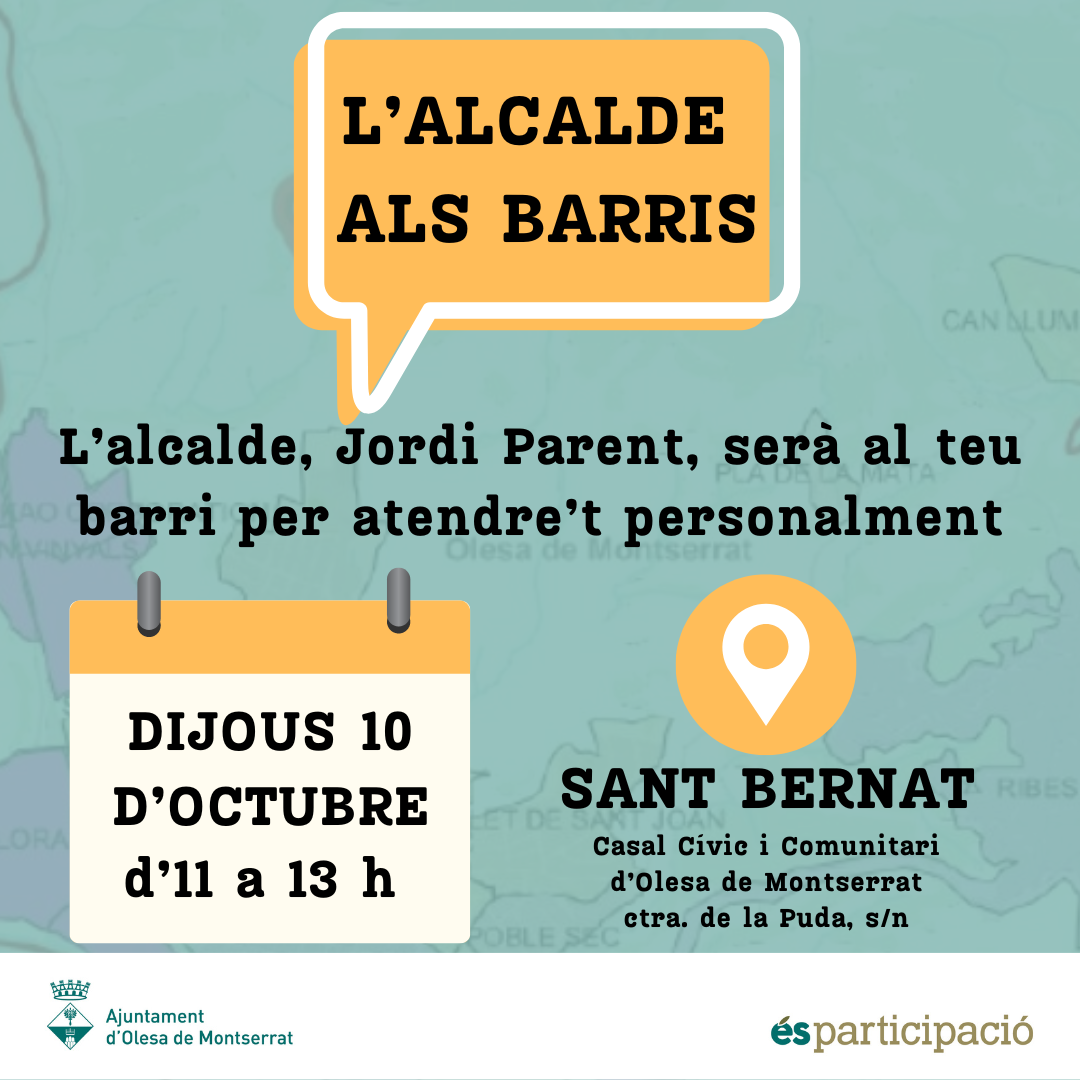 Cartell de l'alcalde als barris octubre 2024