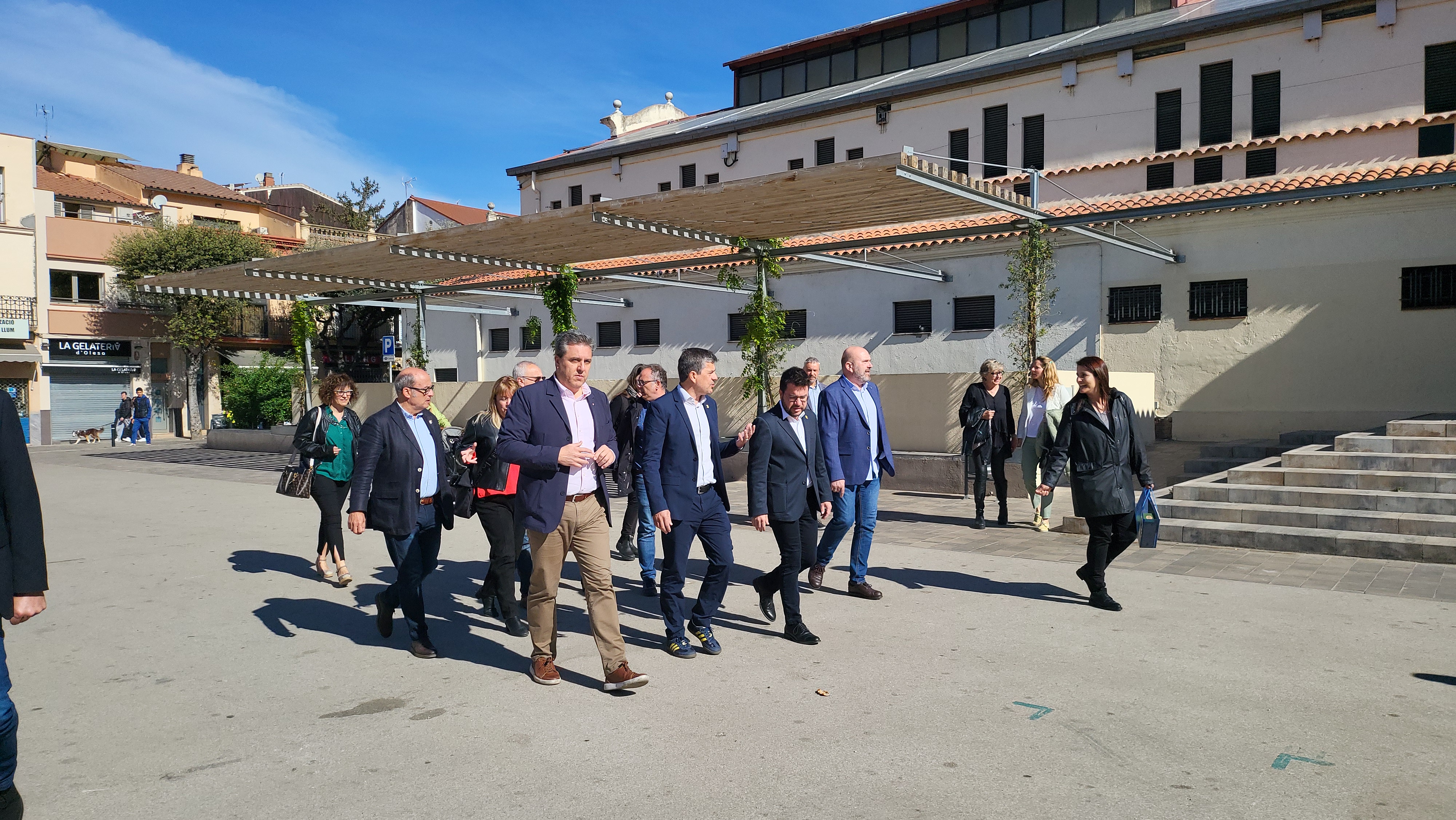 Visita del president de la Generalitat, Pere Aragonès, a Olesa. 16 abril 2023
