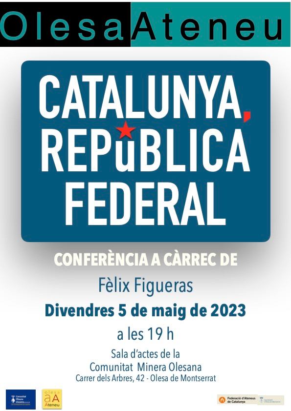 Cartell de la xerrada "Catalunya, república federal"