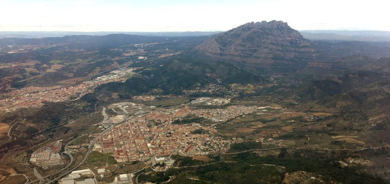 Vista àrea d'Olesa de Montserrat