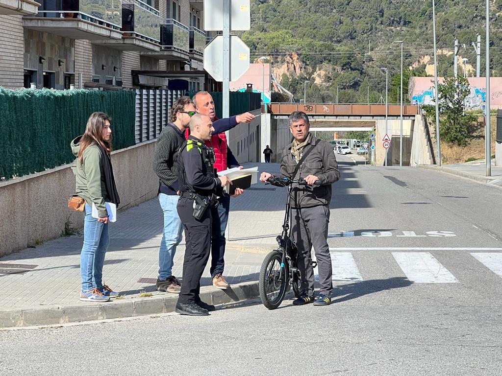 Les actuacions de la xarxa de carril bici han començat per la zona de l'escola Sant Bernat