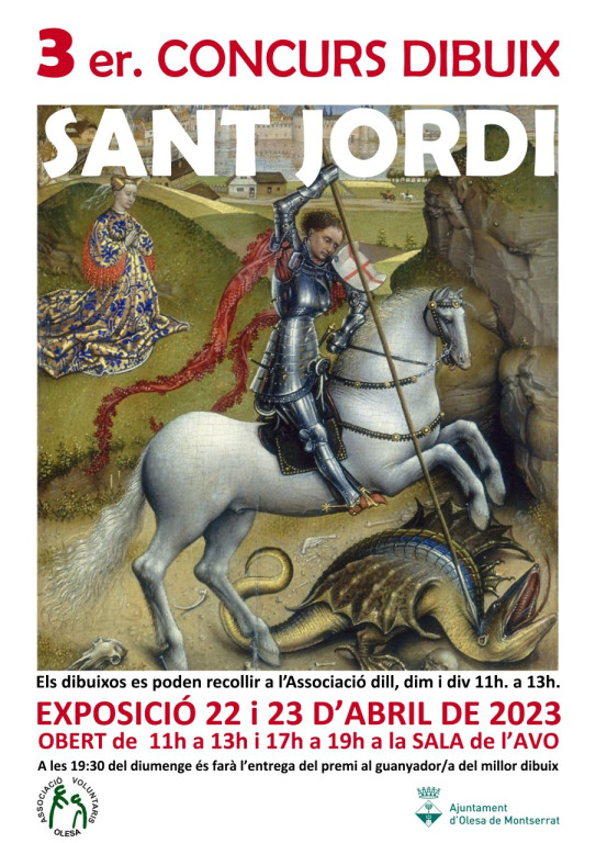 Cartell del 3r Concurs dibuix de Sant Jordi
