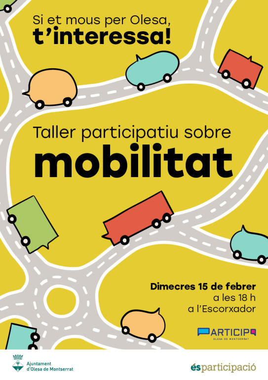 Cartell del taller participatiu sobre mobilitat
