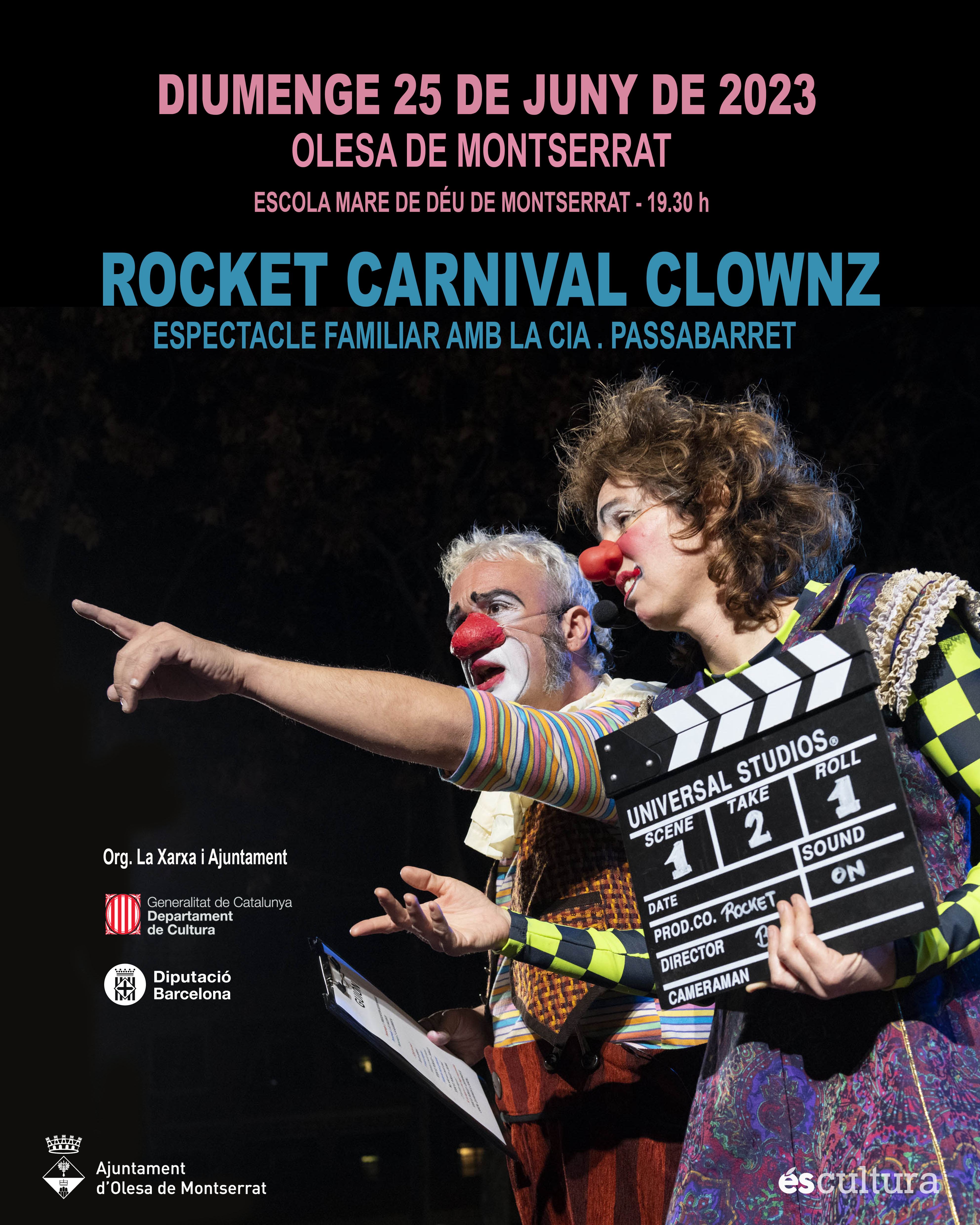 Cartell de l'espectacle infantil Carnival Clownz per la Festa Major 2023