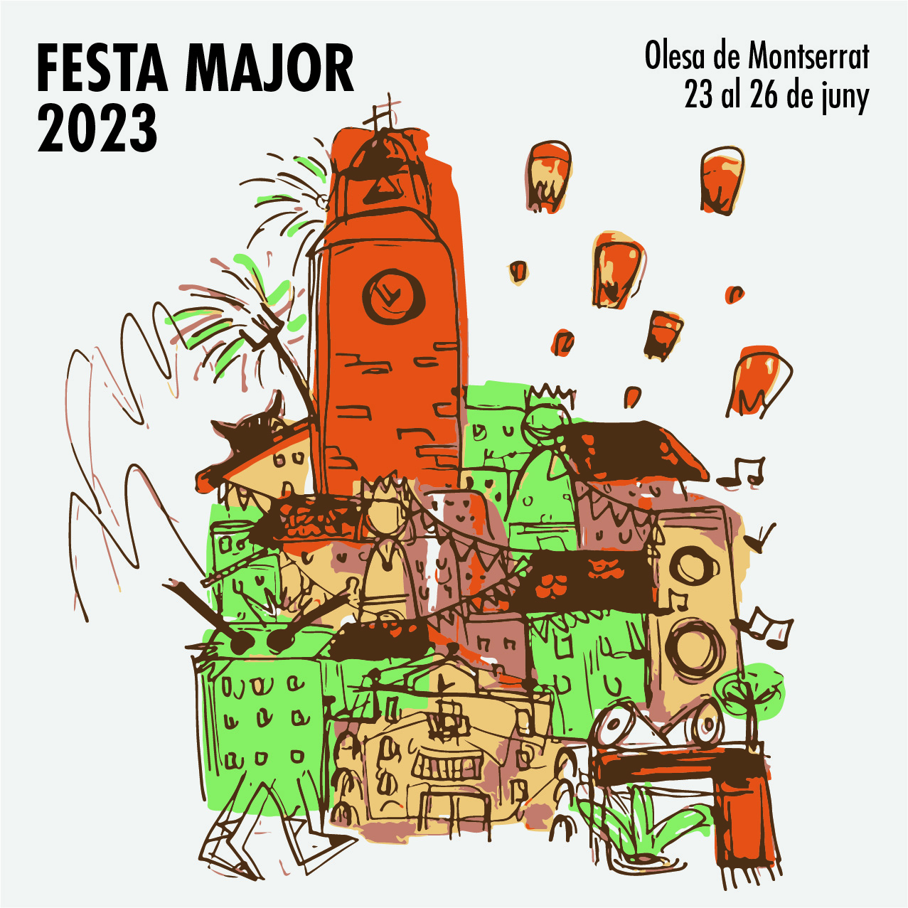 Cartell de la Festa Major d'Olesa del 2023