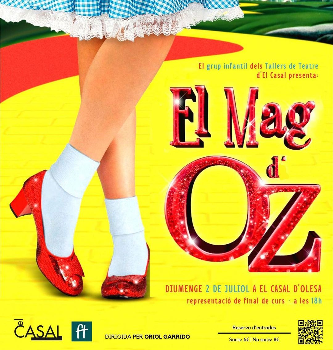 Cartell de l'obre de teatre El Mag d'Oz, representada pels alumnes del curs de teatre del Casal
