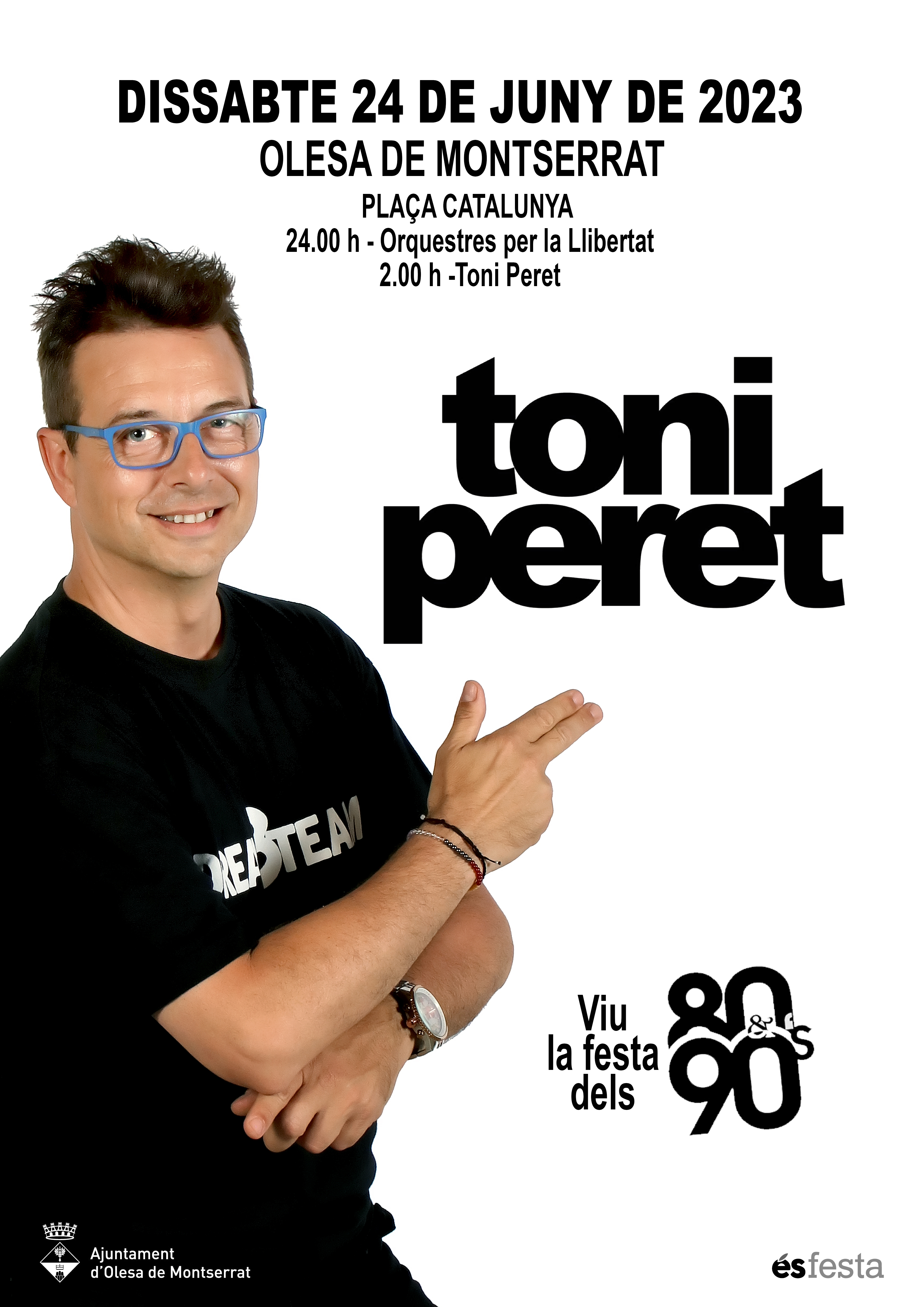 Viu la festa dels 80 i 90 amb Toni Peret per la Festa Major 2023