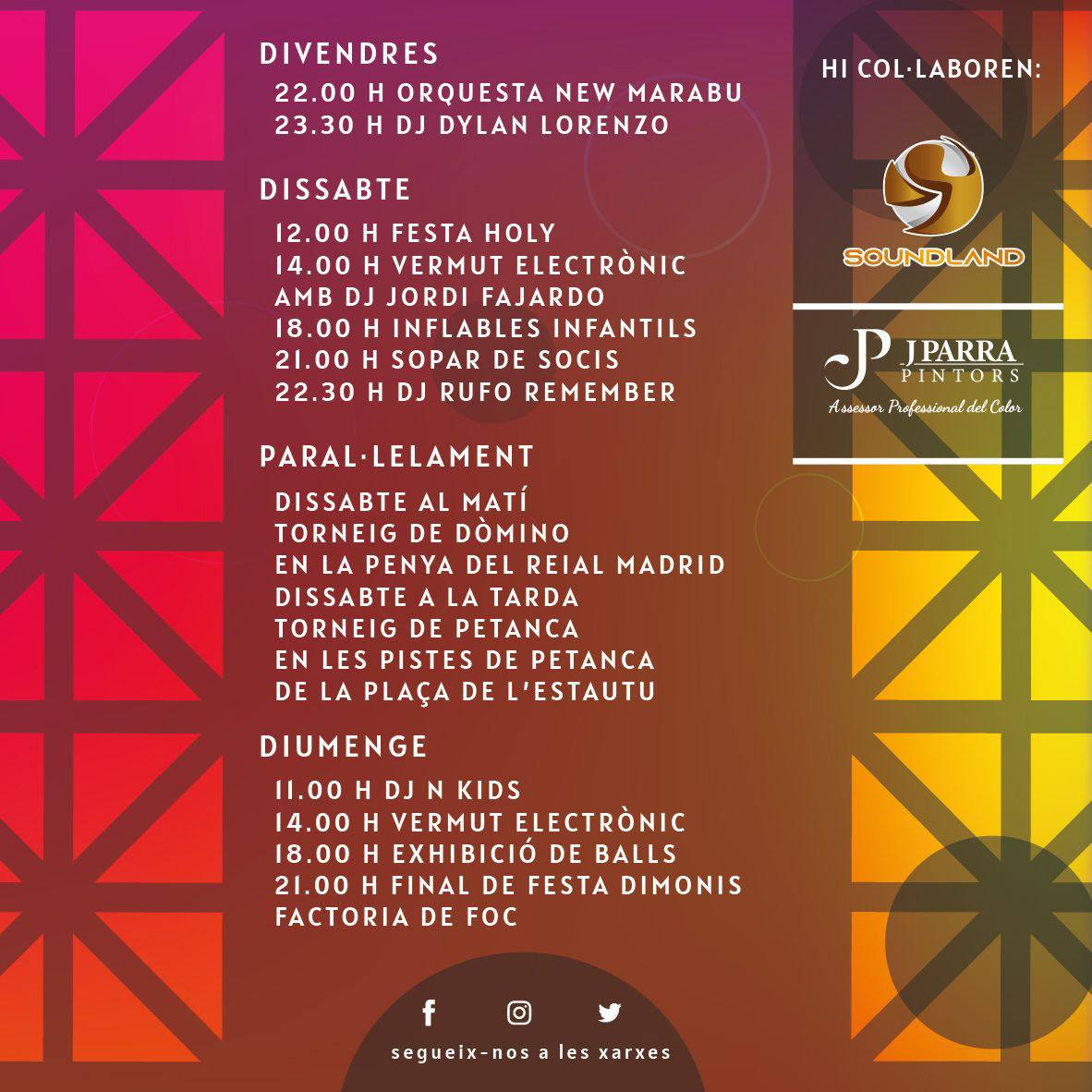 Programació de la Festa major de La Rambla-Eixampla pel 2023