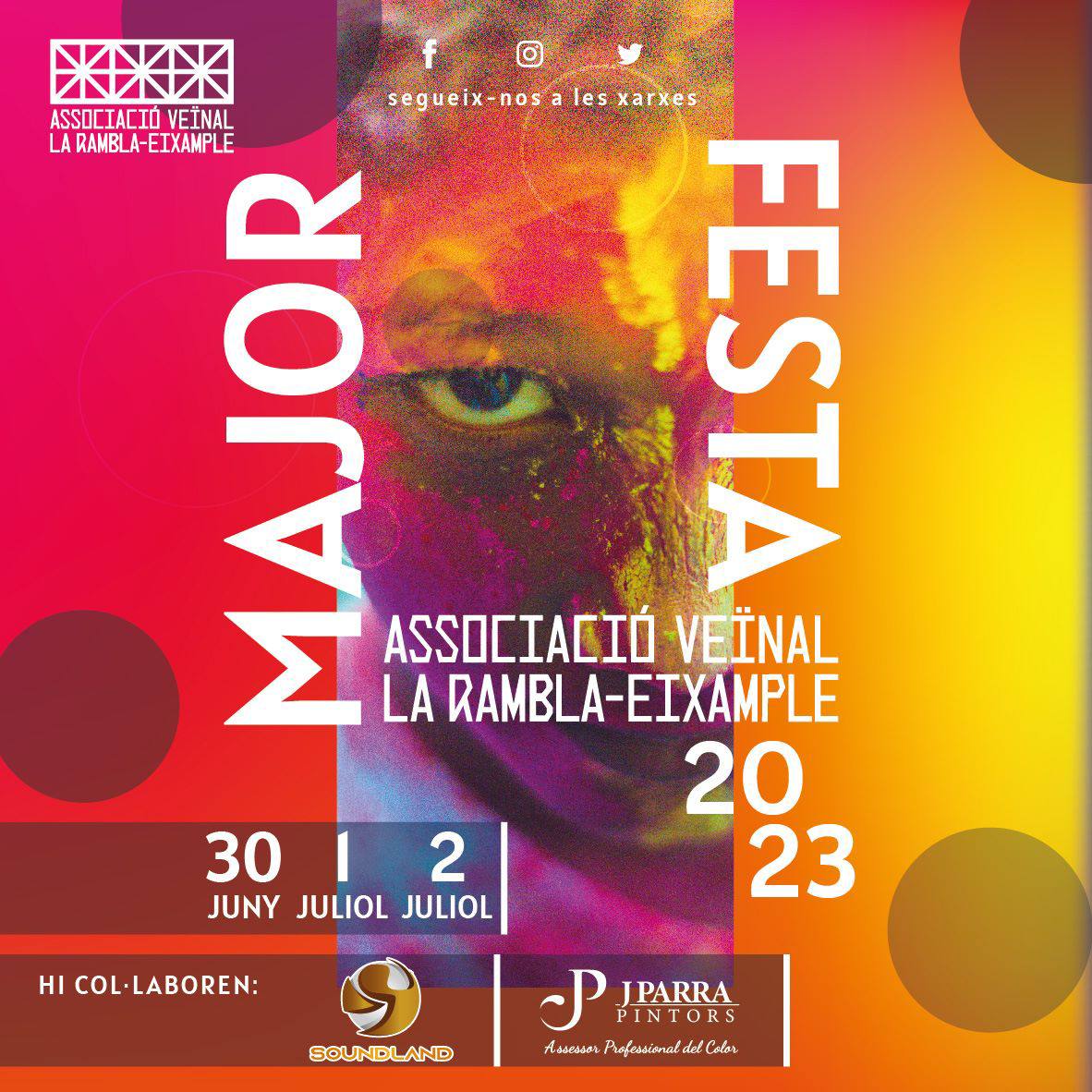 Cartell de la Festa Major del barri de La Rambla-Eixample 2023