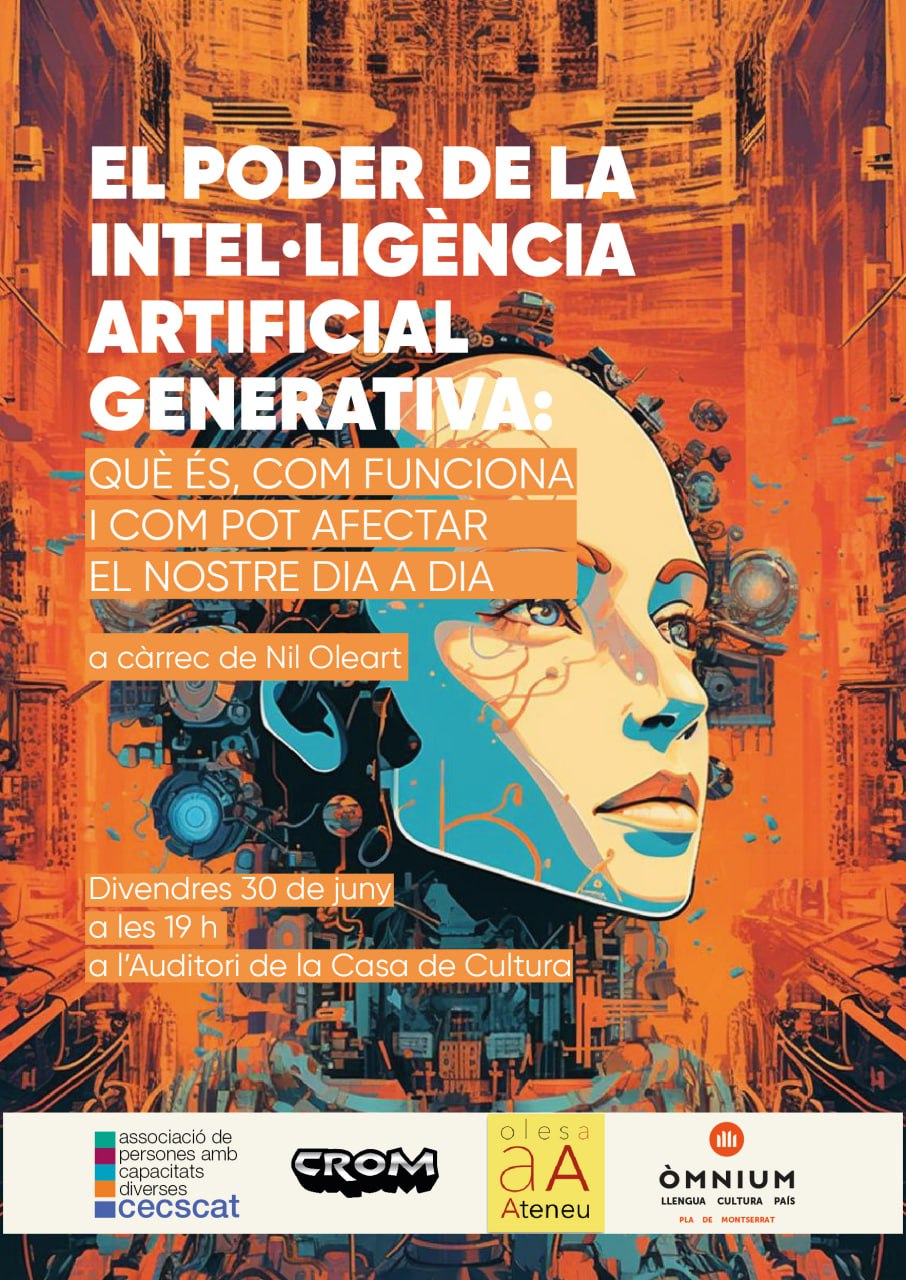 Cartell de la xerrada sobre intel·ligència artificial