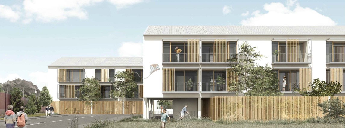 Imatge virtual de la promoció de 33 habitatges protegits que l'Incasòl farà a uns solars municipals del carrer de la Indústria