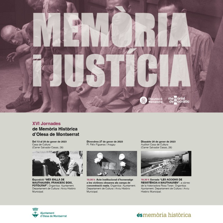 Cartell XVI Jornades de Memòria Històrica d'Olesa de Montserrat