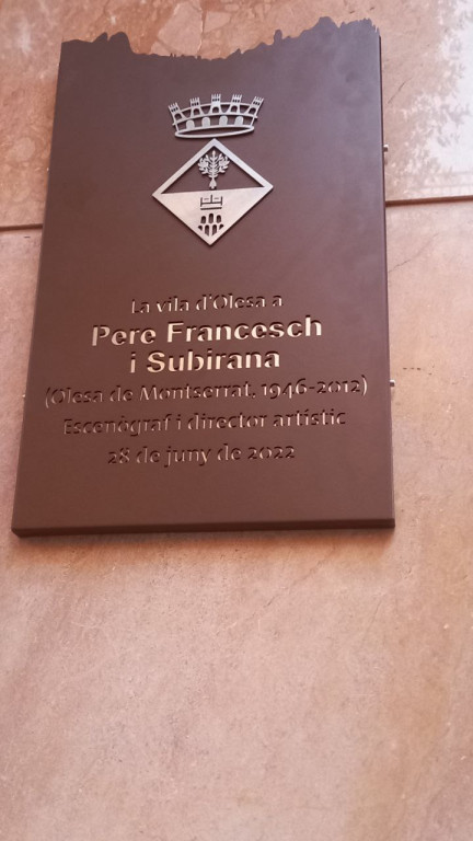 Placa Institucional a Pere Francesch