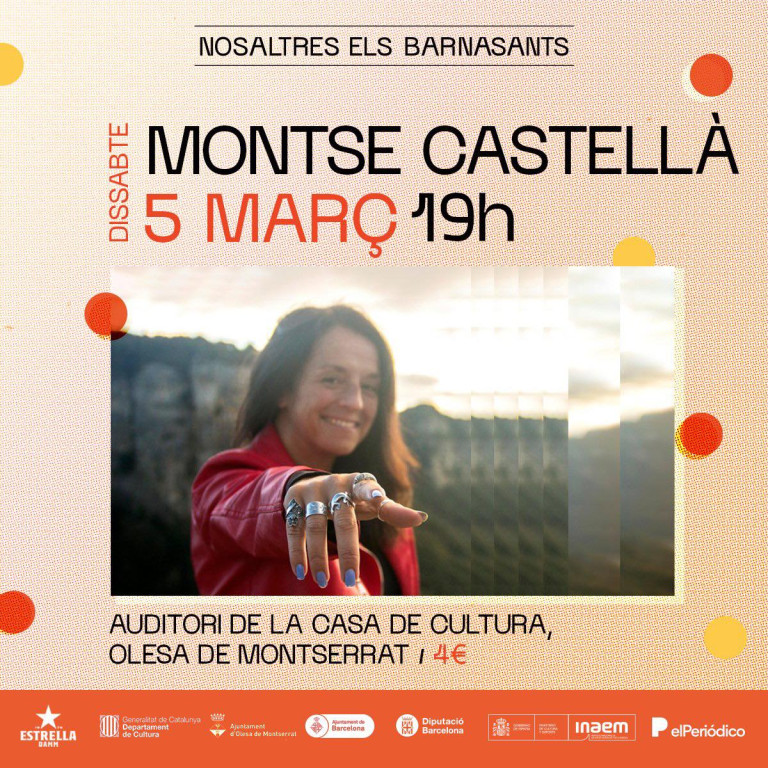 Cartell amb Montse Castella que actuarà a l'Auditori de la Casa de Cultura