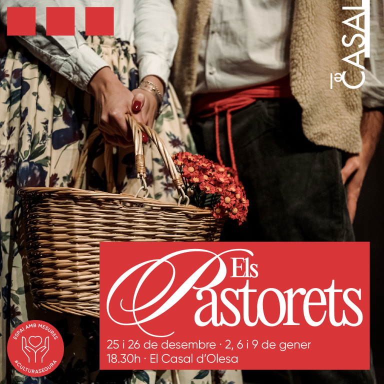 Cartell informatiu de la representació al casal dels pastorets