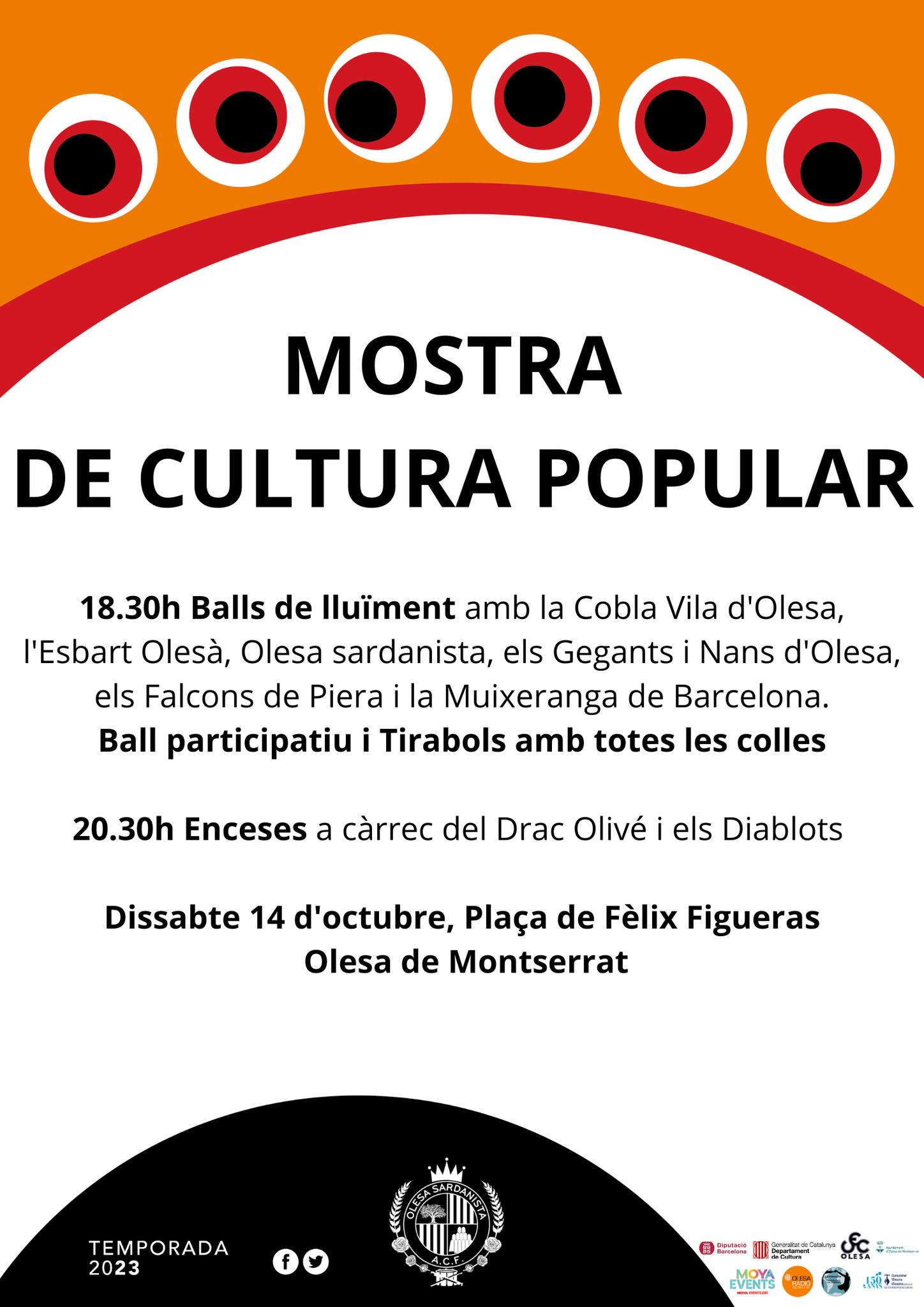 Cartell de la Mostra de cultura popular d'Olesa 2023