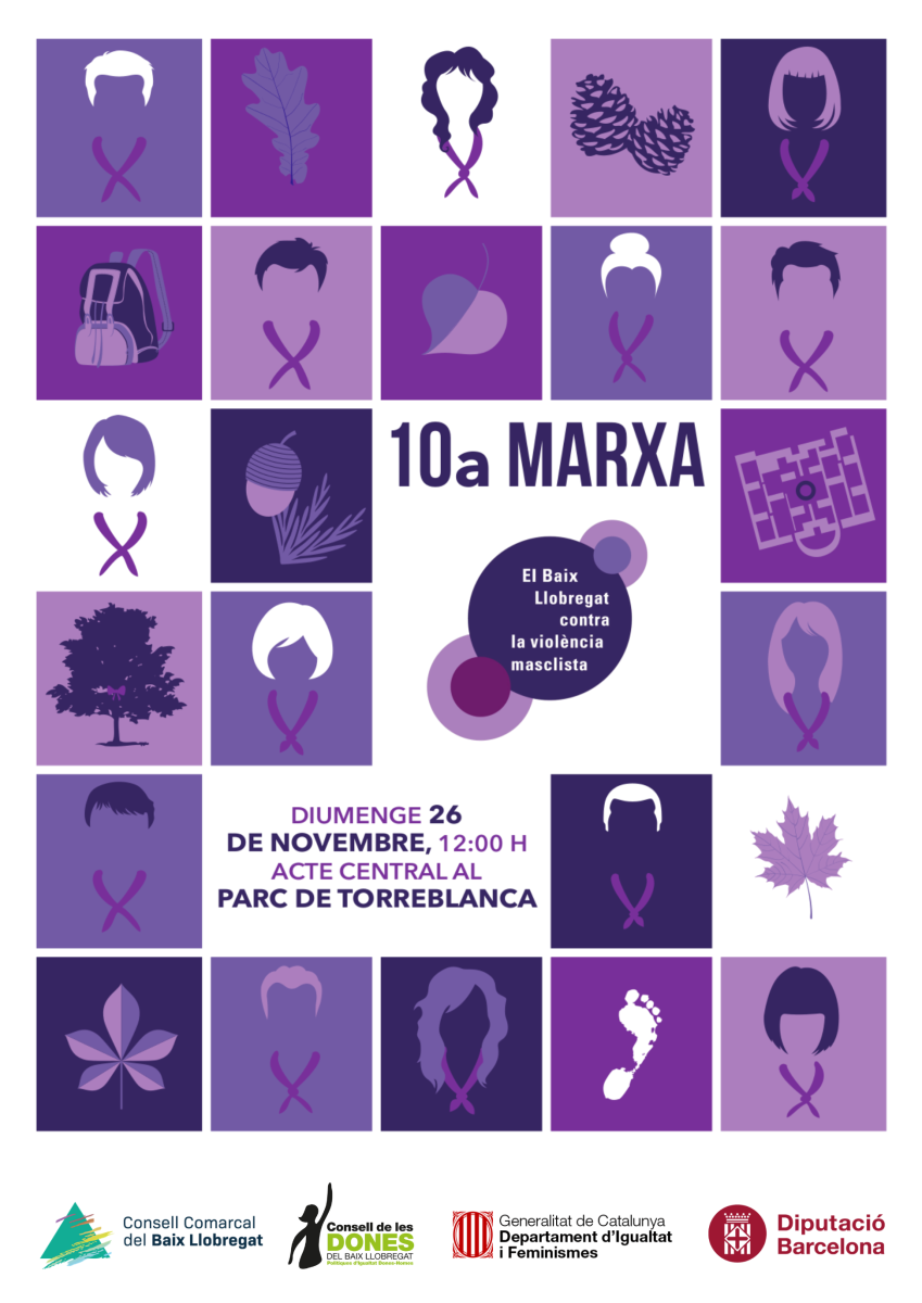 Cartell de la 10a Marxa contra la violència masclista