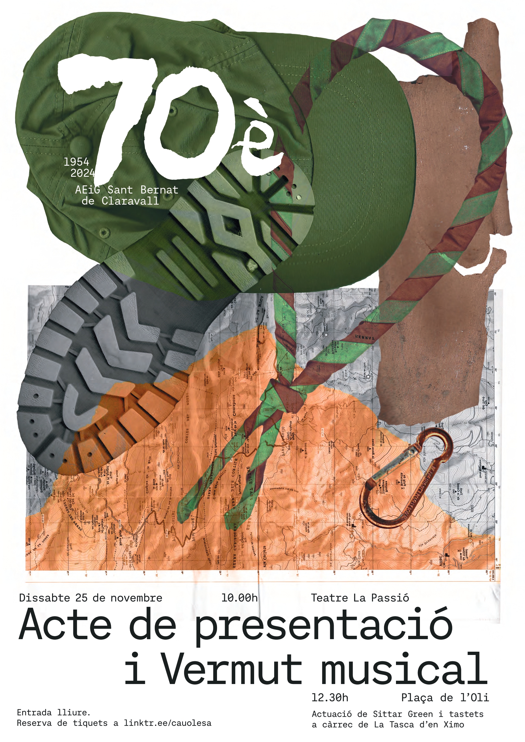 Cartell de presentació dels actes del 70è aniversari del CAU