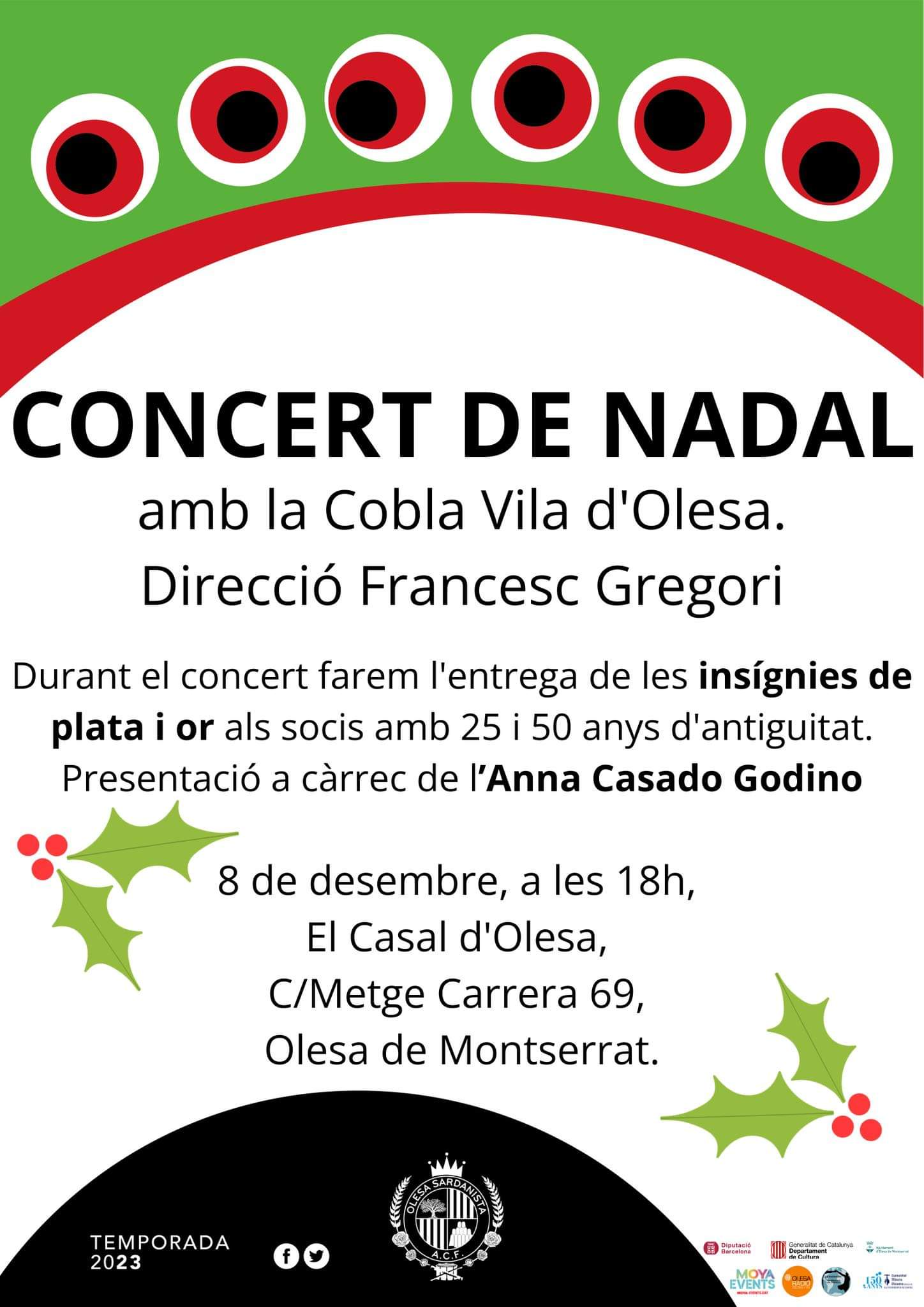 Cartell del concert de Nadal de l'Olesa Sardanista