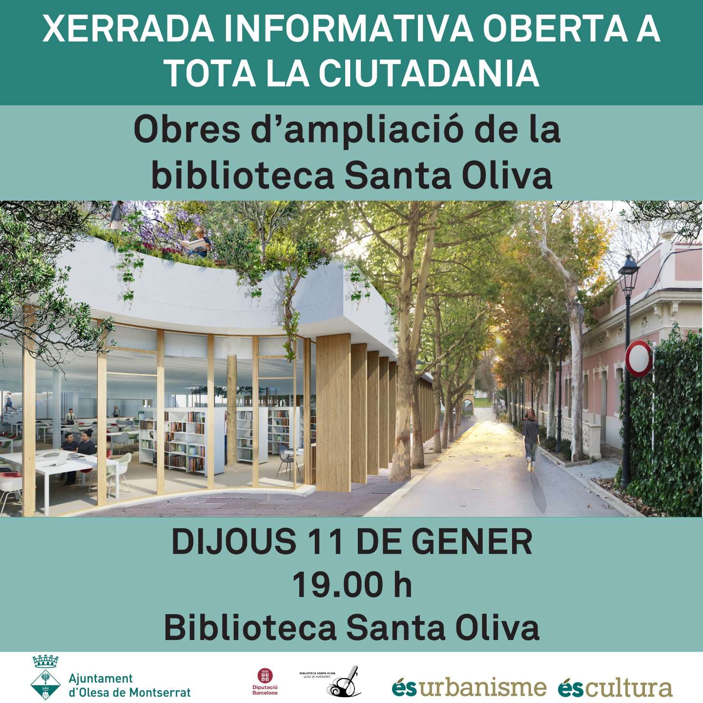 Xerrada informativa sobre les obres d'ampliació de la biblioteca Santa Oliva