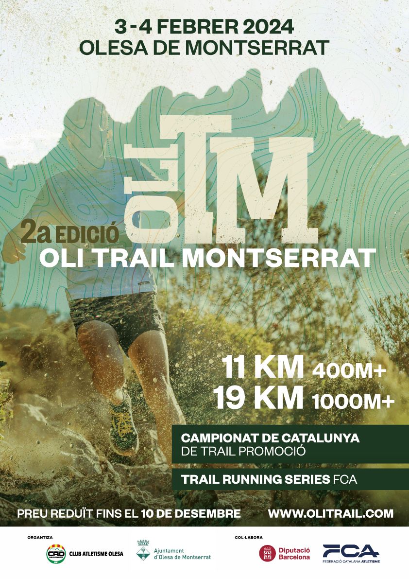 Cartell de l'Oli Trail Montserrat 2024