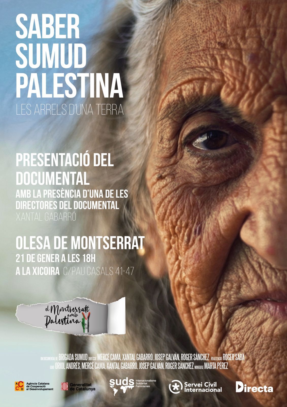 Cartell del passi del documental Saber Sumud Palestina