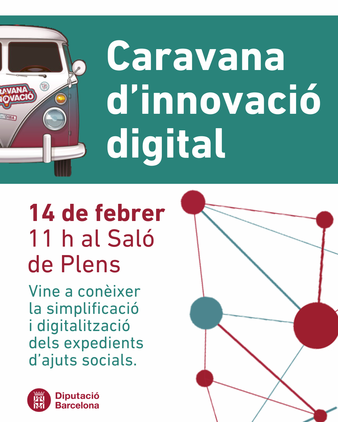 Cartell de la caravana d'innovació digital a Olesa 2024