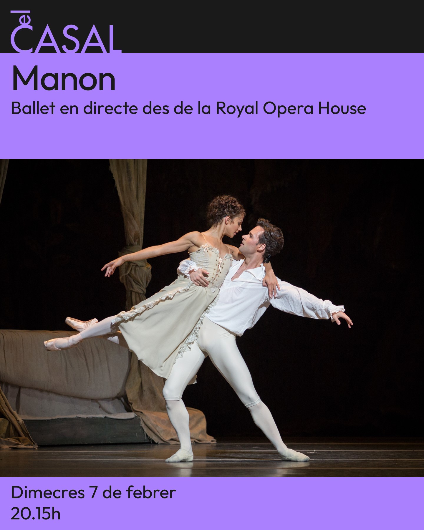 Cartell de l'òpera Manon al casal febrer 2024