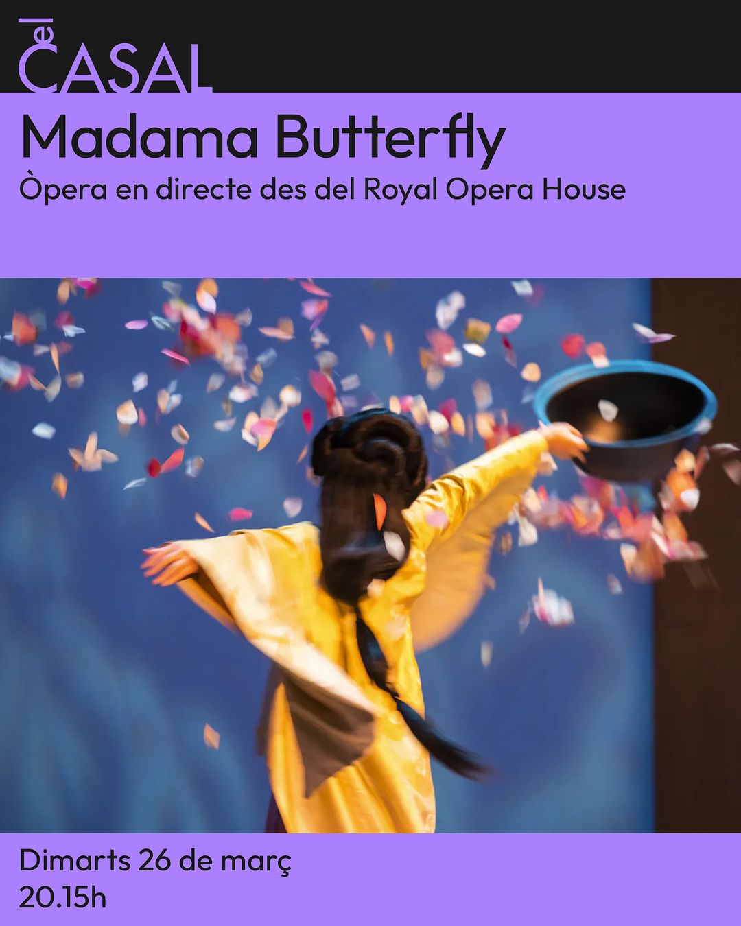 Cartell de la projecció de l'òpera Madama Butterfly març 2024