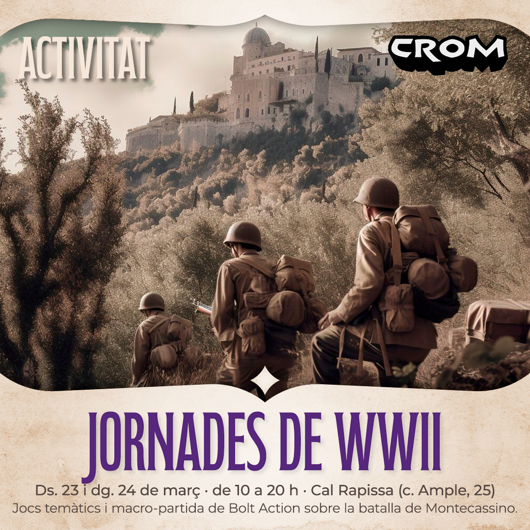 Cartell de les jornades de wargames sobre la 2a Guerra Mundial del CROM 2024