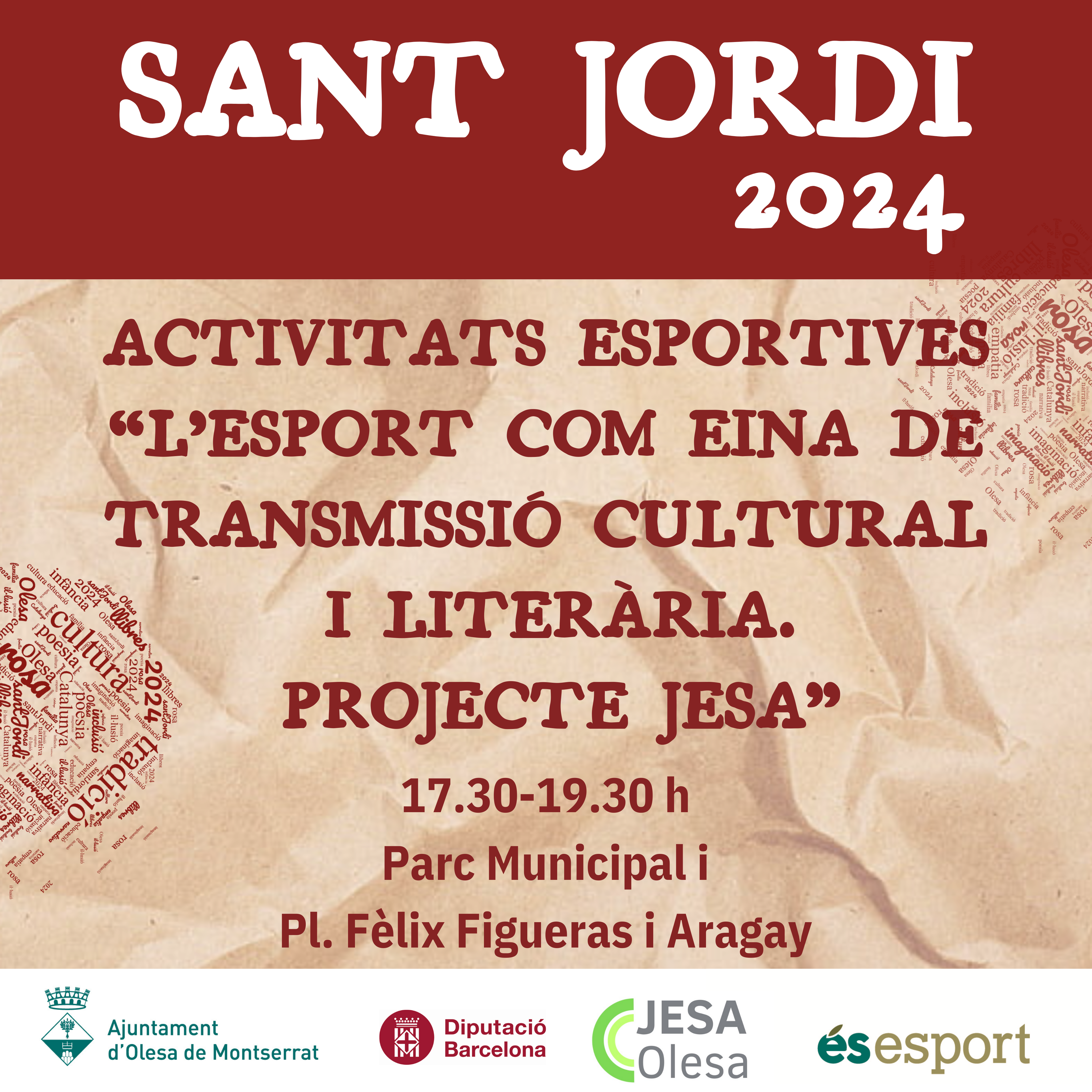 Cartell de les activitats esportives organitzades per Sant Jordi 2024