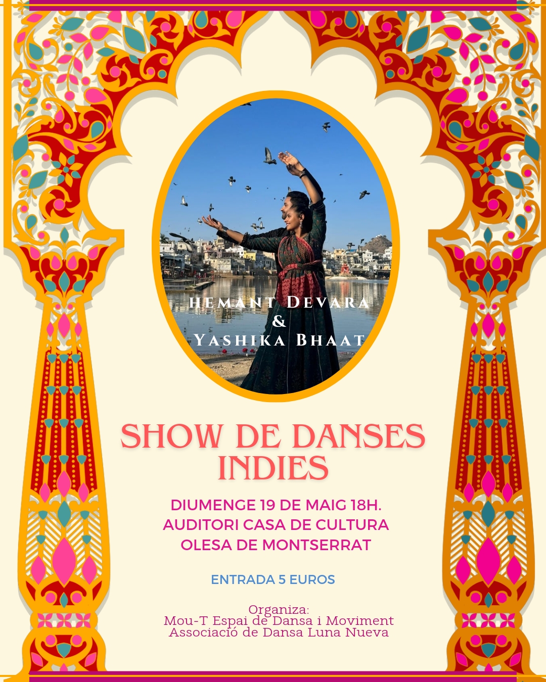 Cartell de de show de dansa hindú maig 2024