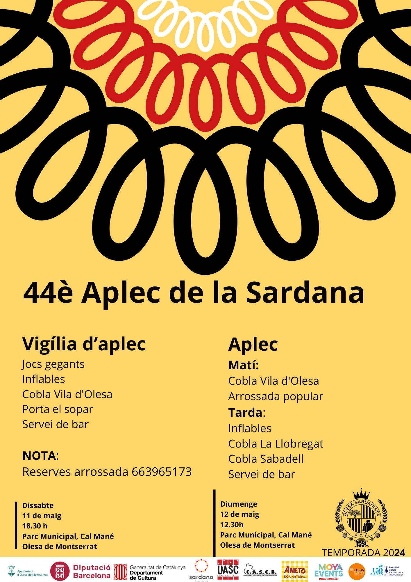 Cartell del 44e Aplec de la Sardana 2024