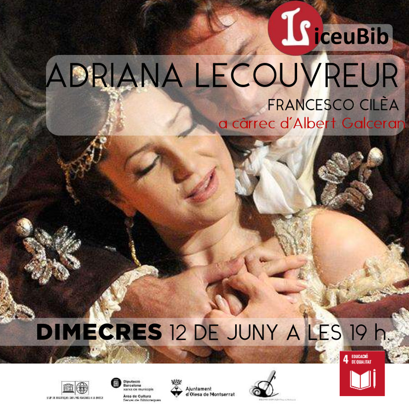 Cartell del Liceubib òpera adriana lecouvreur juny 2024