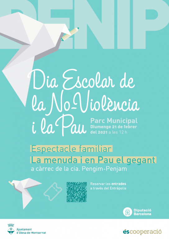 Olesa celebra diumenge el Dia Escolar de la No-violència i la Pau amb un espectacle familiar