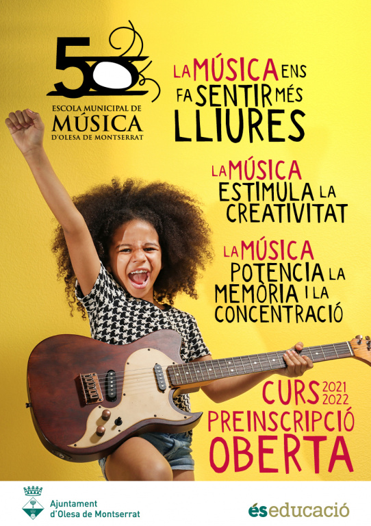 L'Escola Municipal de Música fa la preinscripció fins el 21 de maig