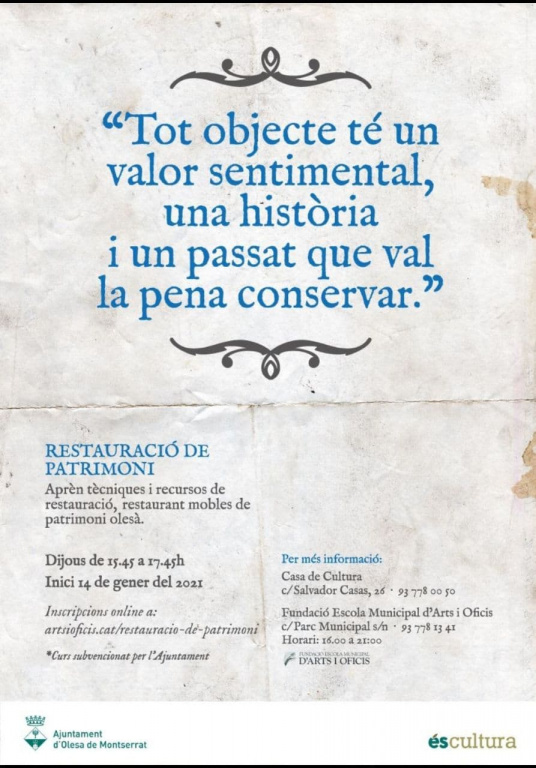 Nova edició del taller gratuït de restauració de patrimoni (2)