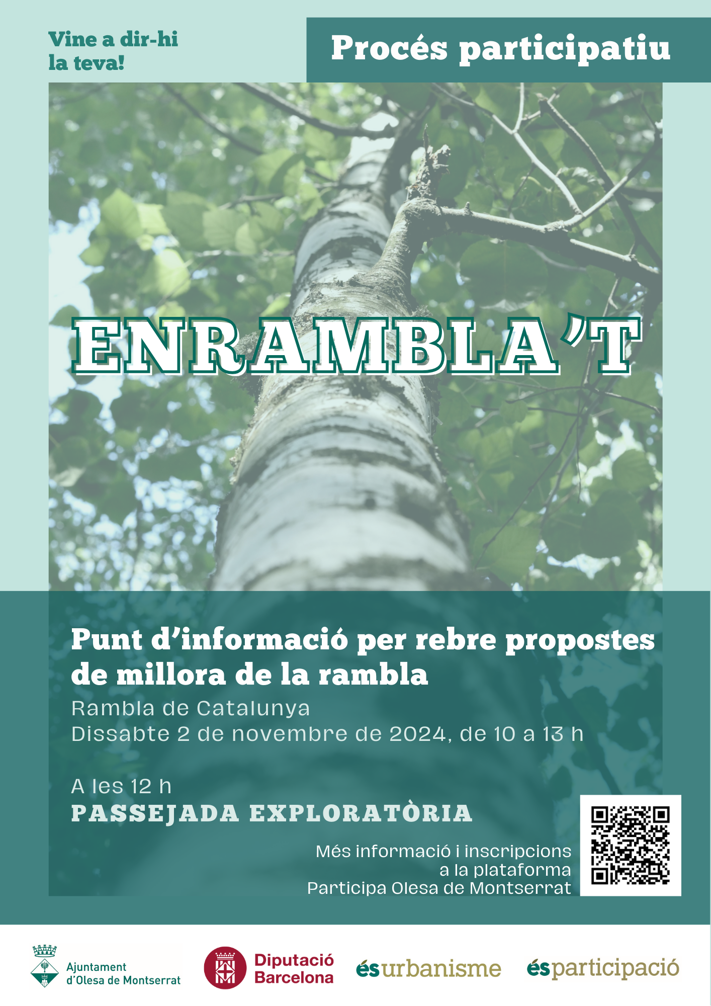 Cartell de la campanya participativa Enrambla't.