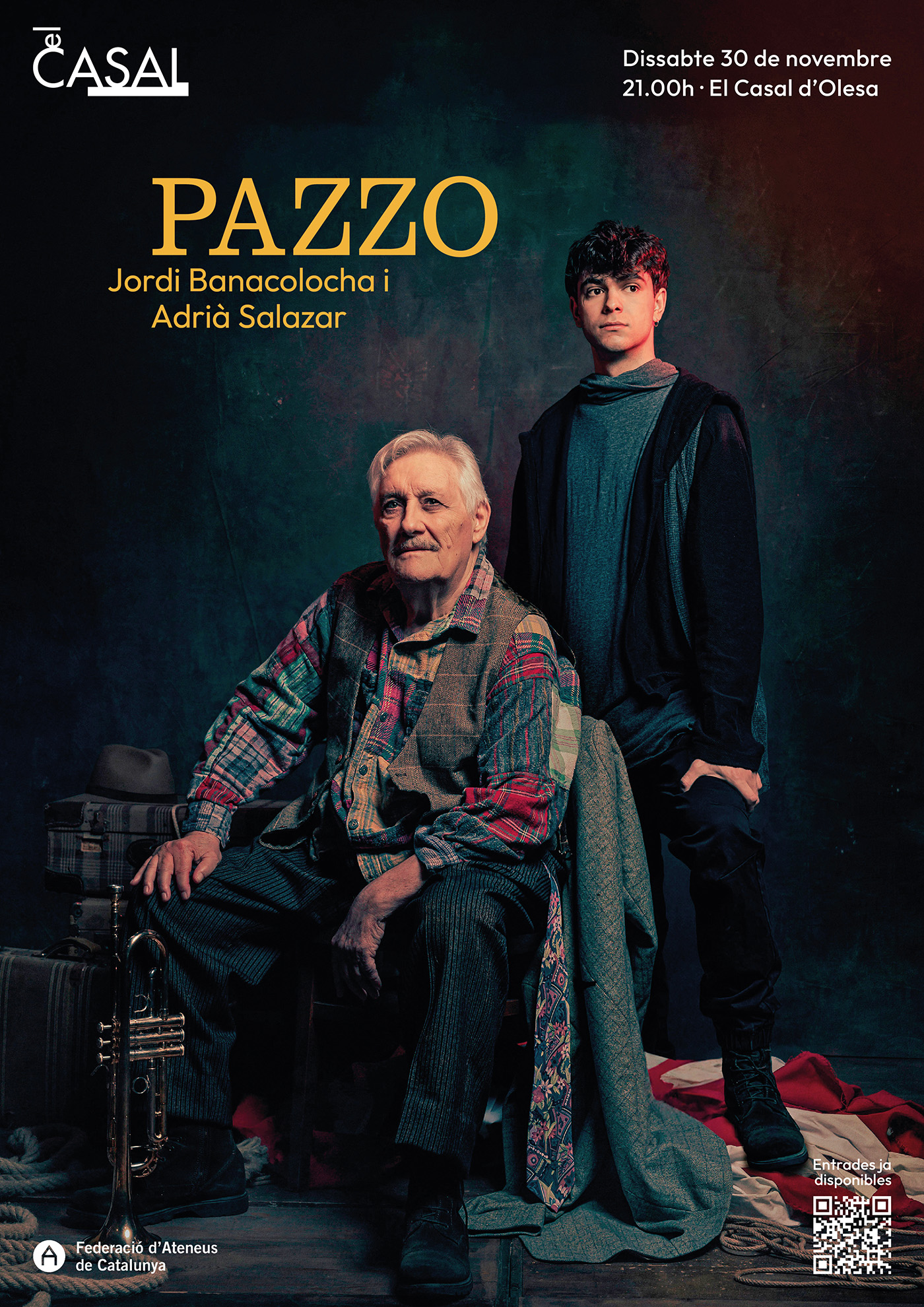 Cartell de l'obra de teatre Pazzo al Casal novembre 2024