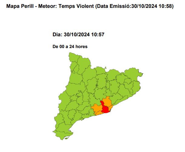 Avís per temps violent a Olesa durant el 30 d'octubre