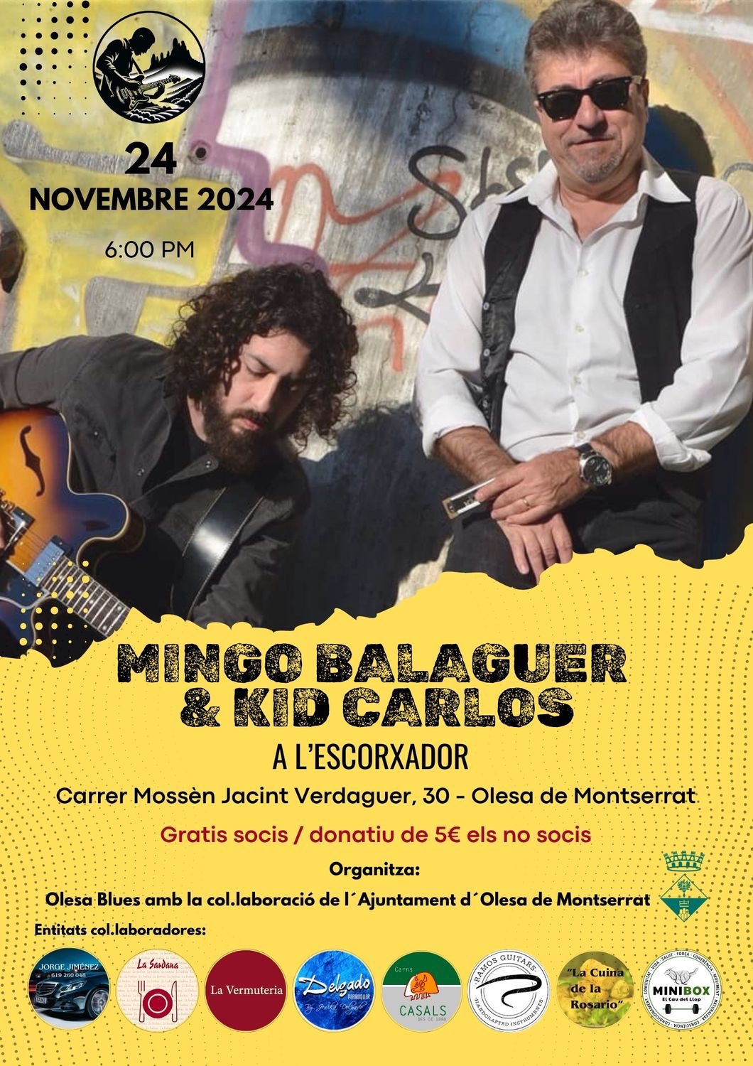 Cartell del concert d’Olesa Blues de novembre 2024