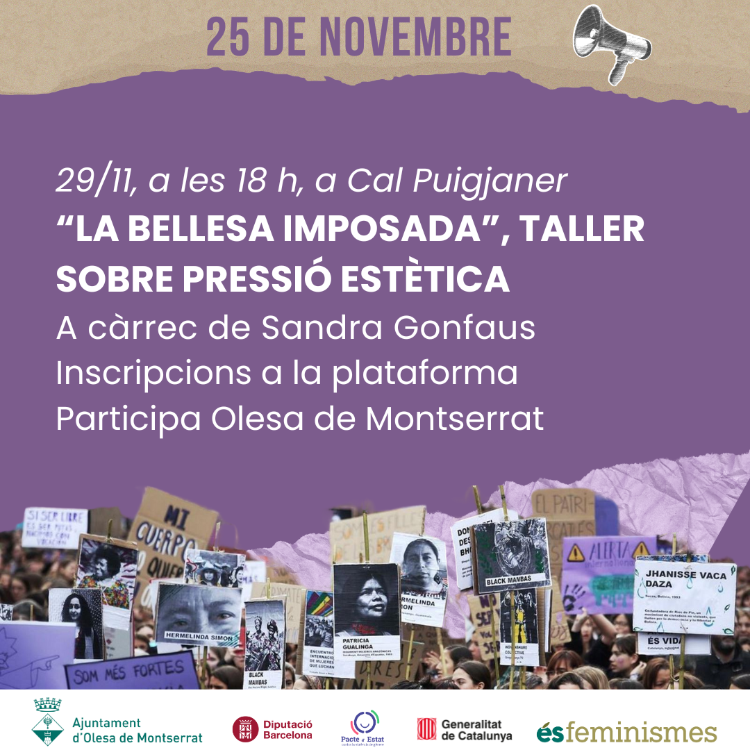 Cartell del taller Bellesa Imposada pel 25 N de 2024