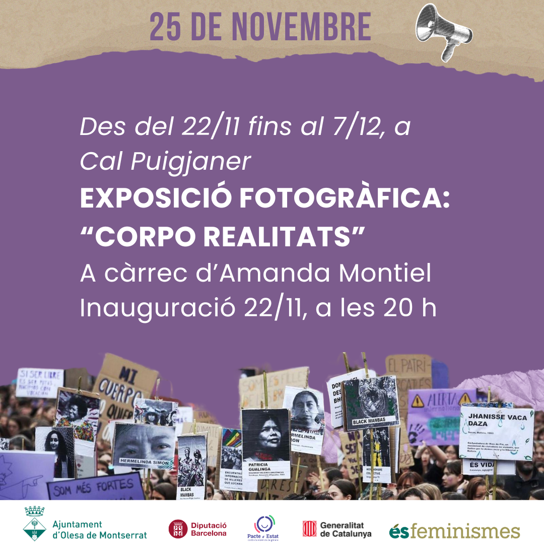 Cartell de l'exposició Corpo Realitats emmarcada dins els actes del 25N de 2024