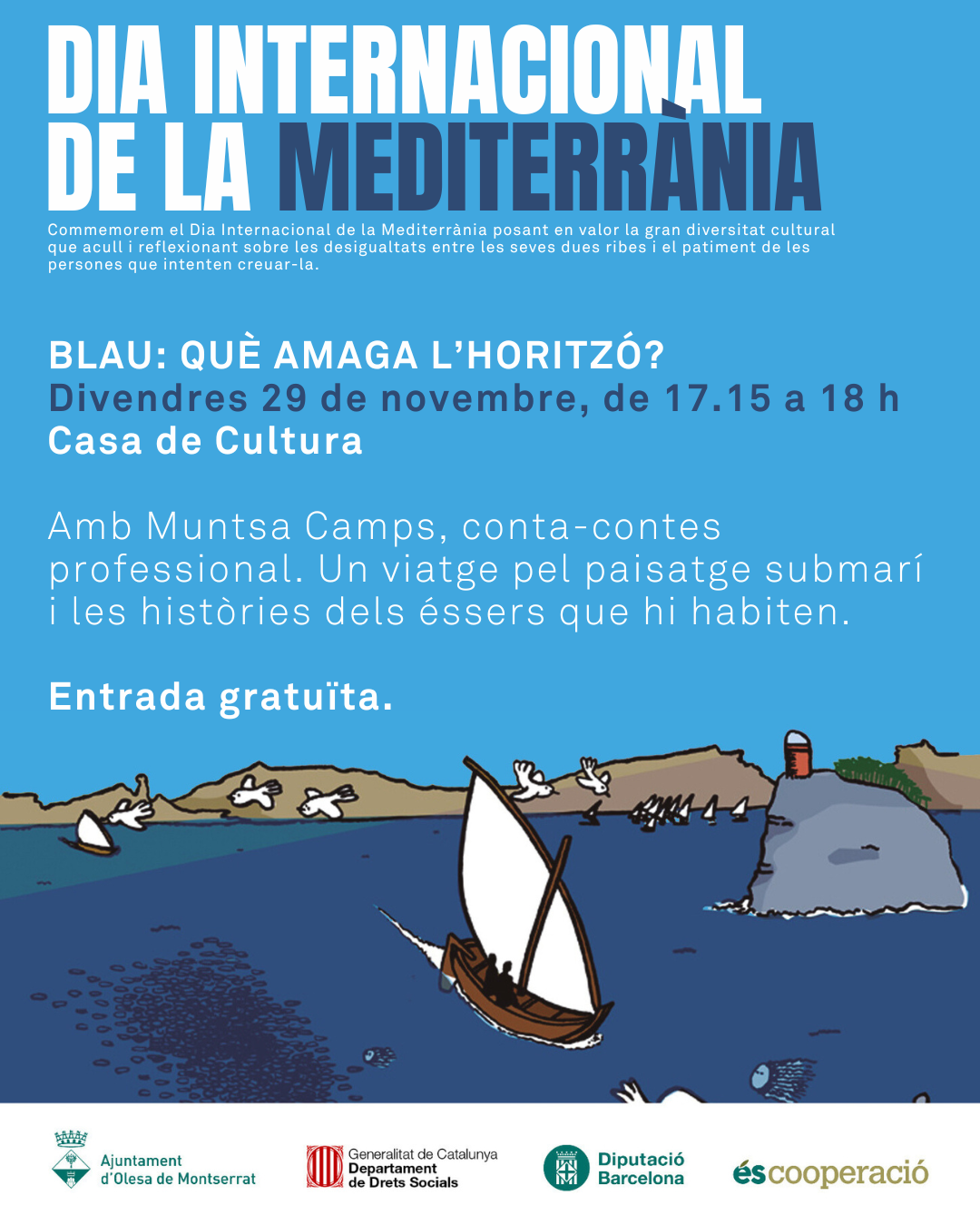 Cartell de l'acte pel Dia Internacional de la Mediterrània 2024