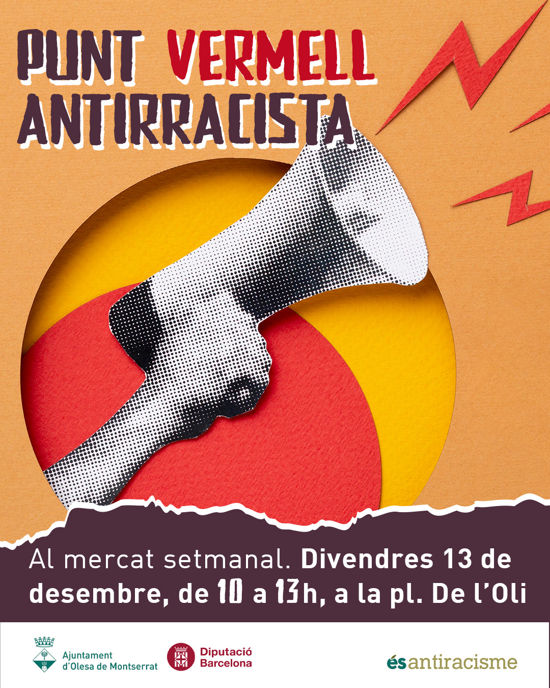 Cartell del punt vermell antiracista 2024