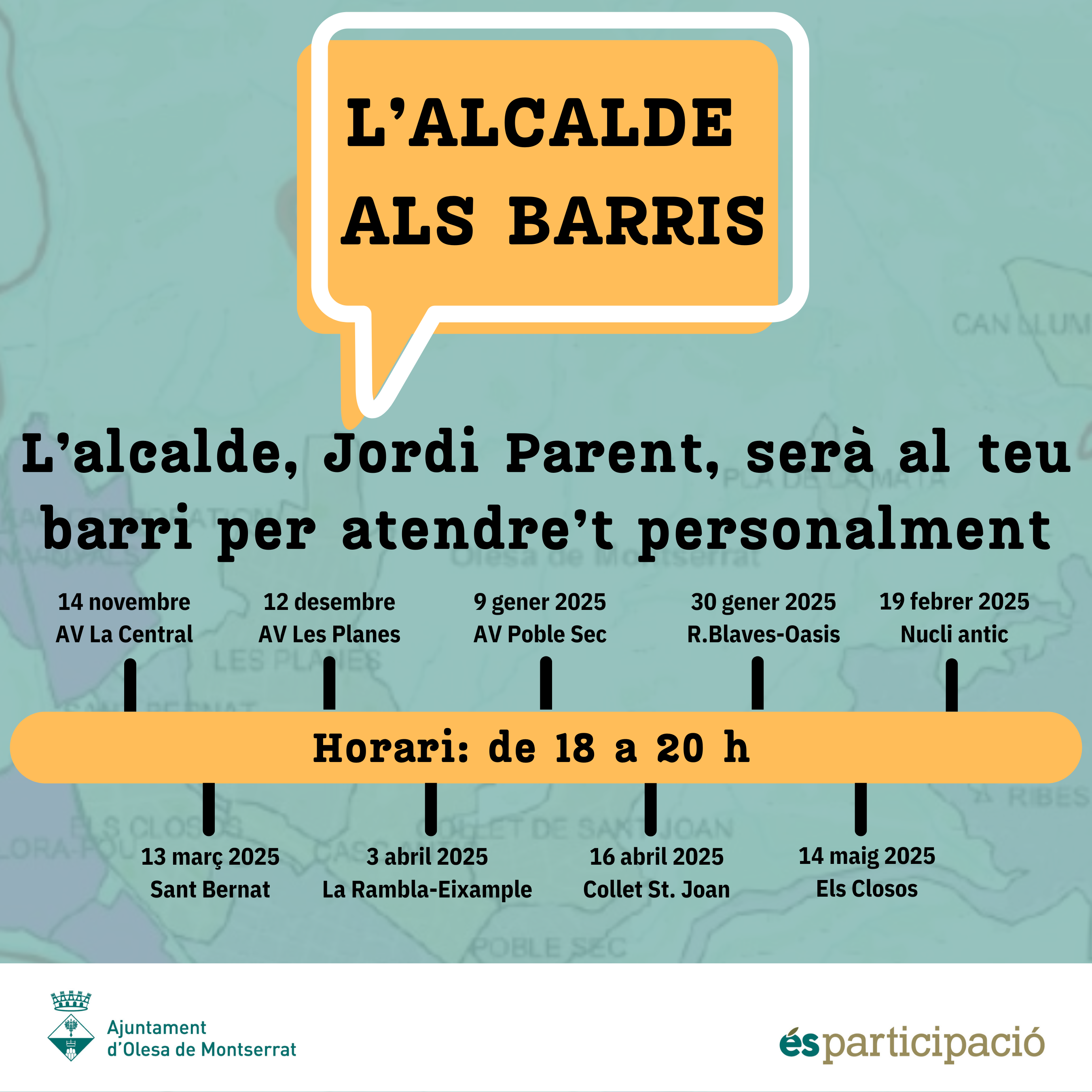 Imatge promocional de la segona ronda de l'Alcalde als barris 2024