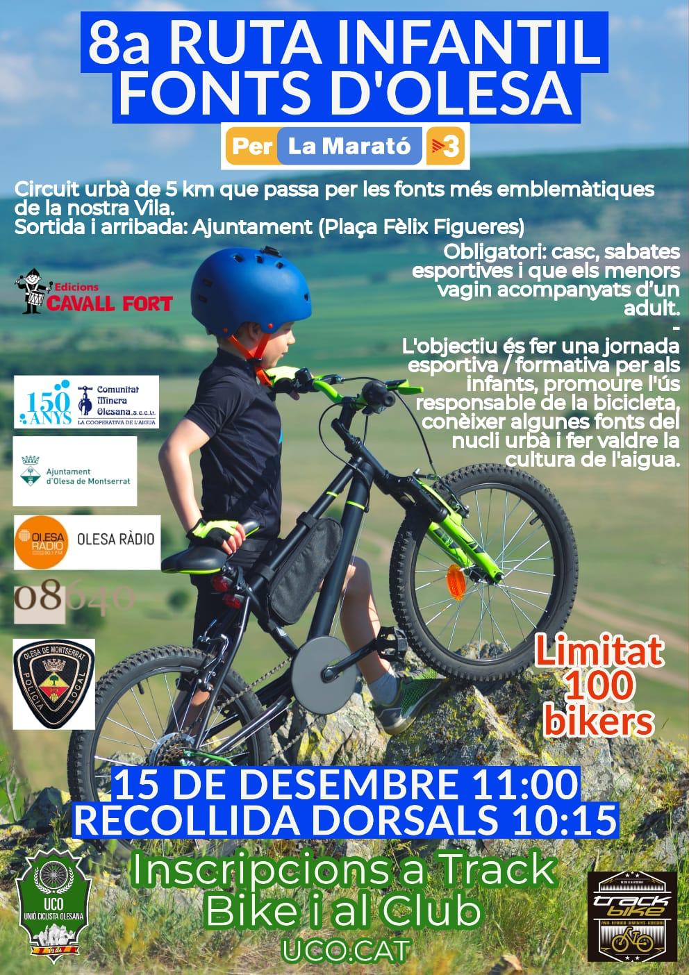 Cartell de la 8a ruta infantil de les fonts d'Olesa