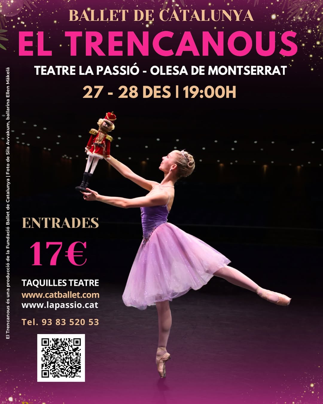 Cartell de l'espectacle de dansa clàssica El Trencanous a La Passió desembre 2024