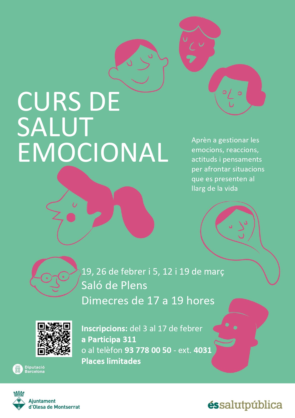 Cartell del Curs de Salut Emocional del febrer de 2025